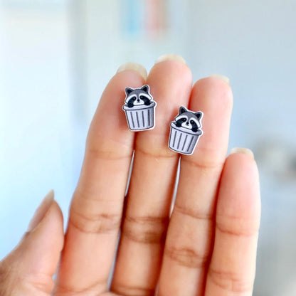 Trash Panda Stud Earrings