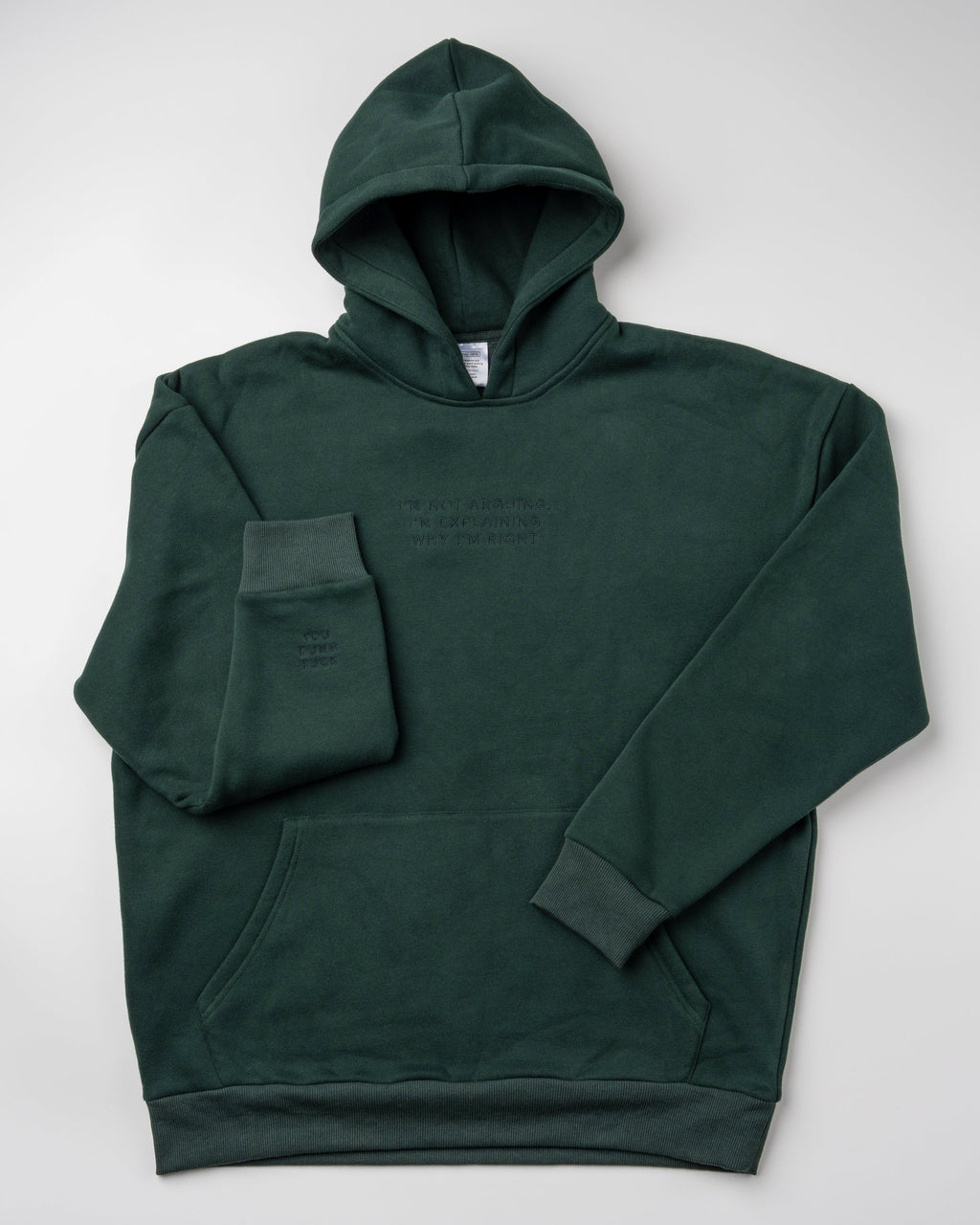 Not Arguing Green Hoodie