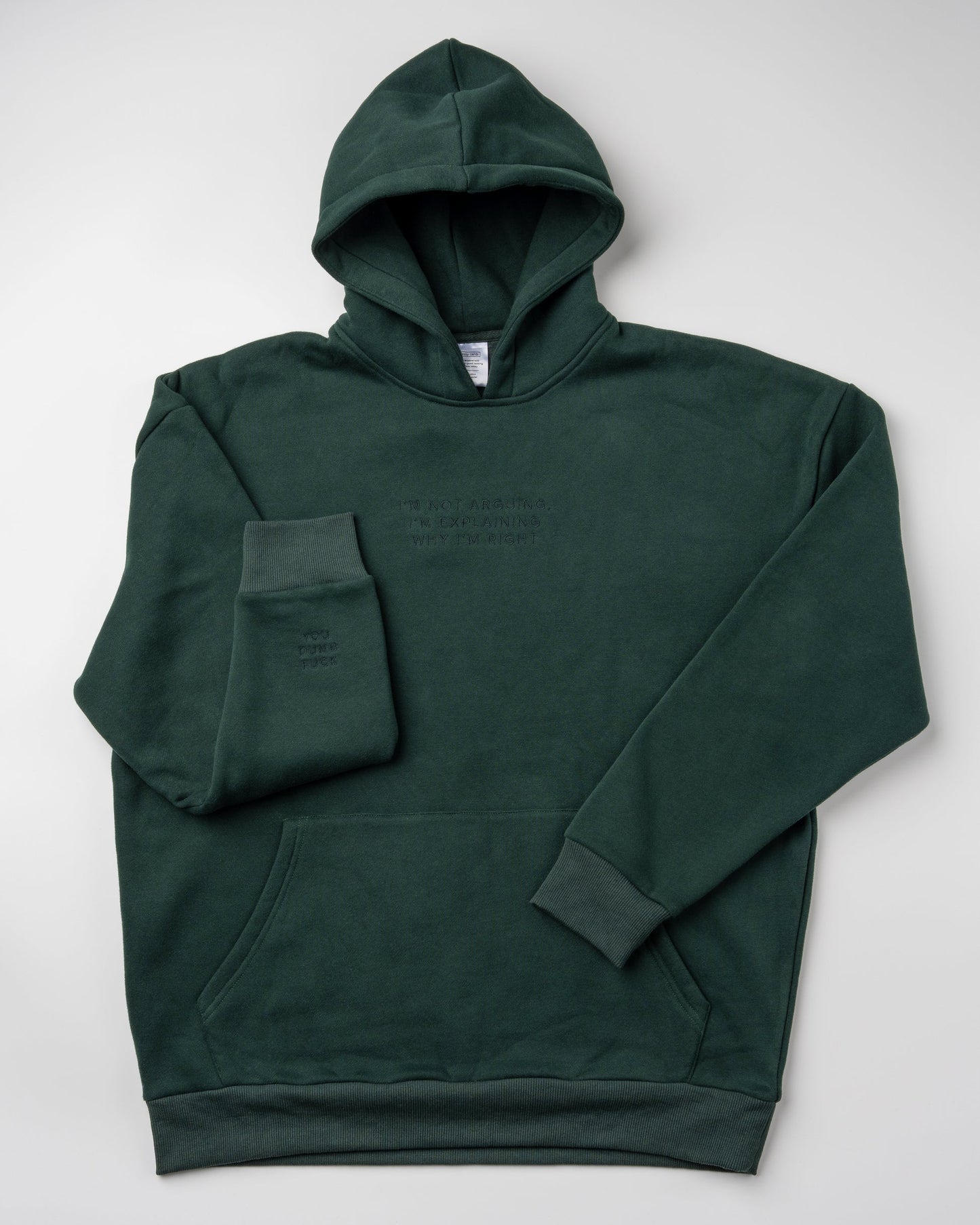 Not Arguing Green Hoodie