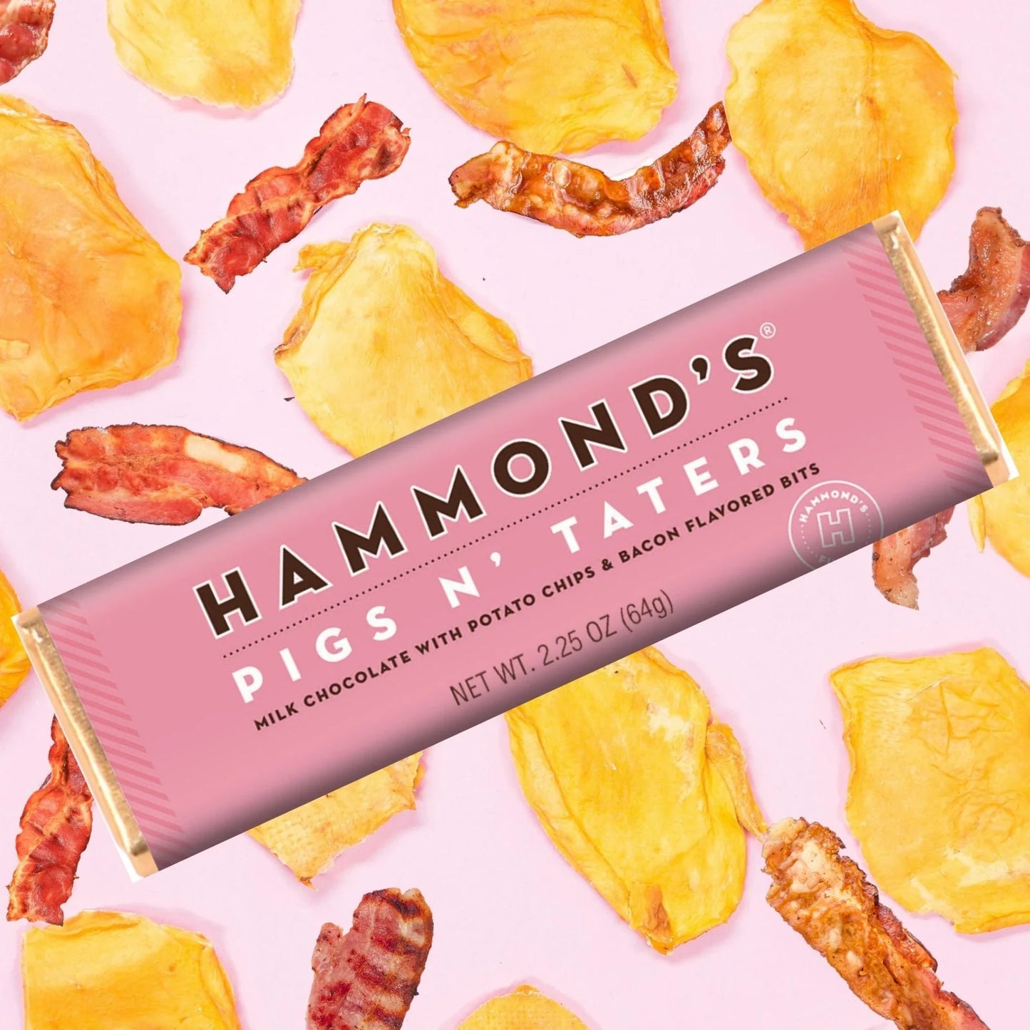 HAMMOND'S Pigs N' Tators Milk Chocolate Bar