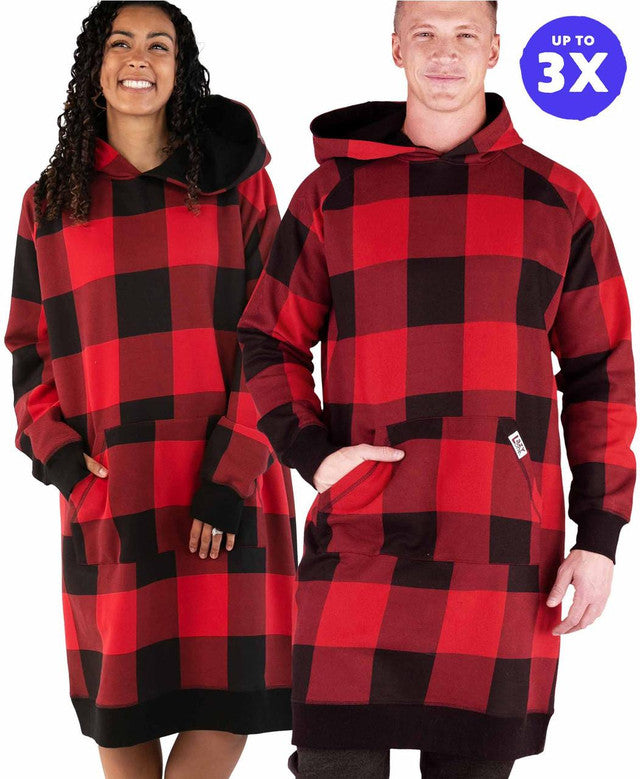 Sleep Hoodie-Buffalo Plaid