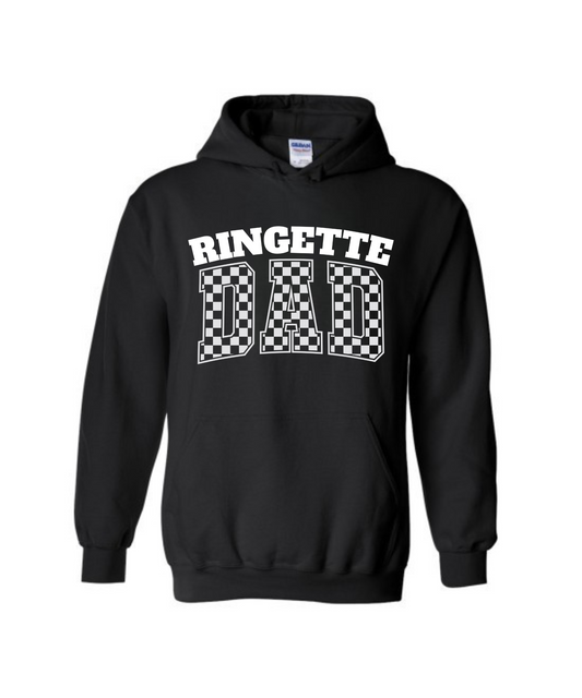 Ringette Dad Checkered Hoodie