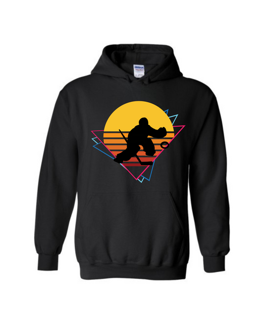 Retro Goalie Black Hoodie