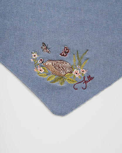 Light Blue Knit Triangle Scarf