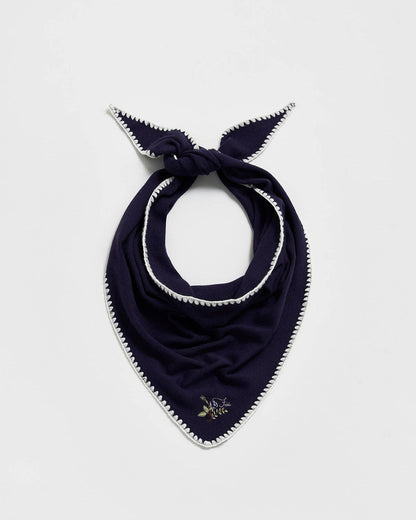 Dark Blue Knit Triangle Blanket