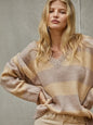 Striped V-Neck Oversize Sweater