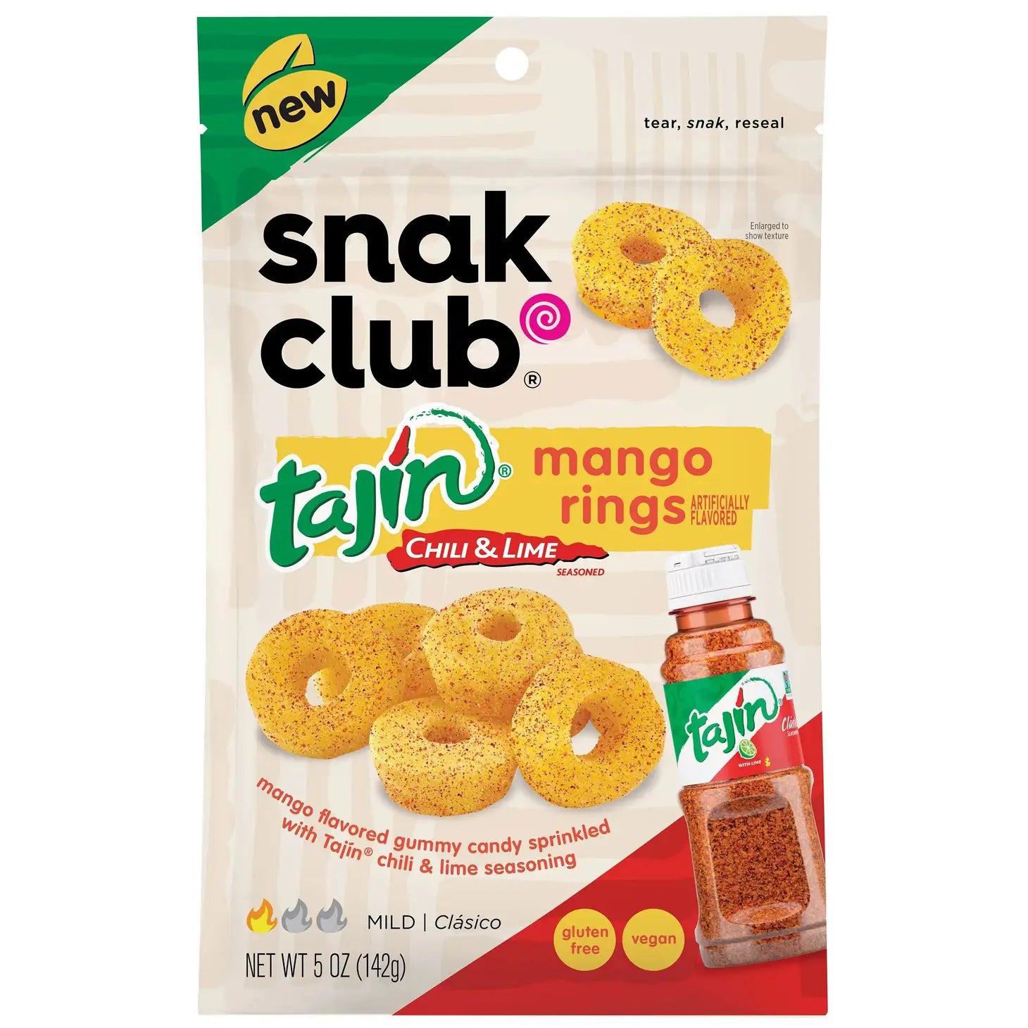 Snak Club Tajin Chili & Lime Mango Rings - 5oz