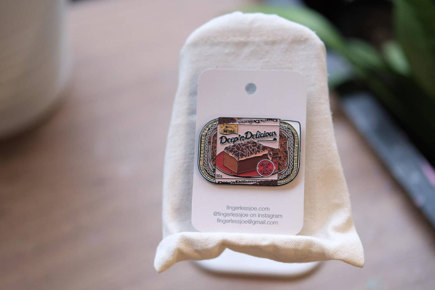 M’Cake “Deep ‘N Delicious” Chocolate Cake Enamel Pin