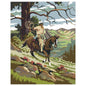 Cowboy On Slope Greeting Card