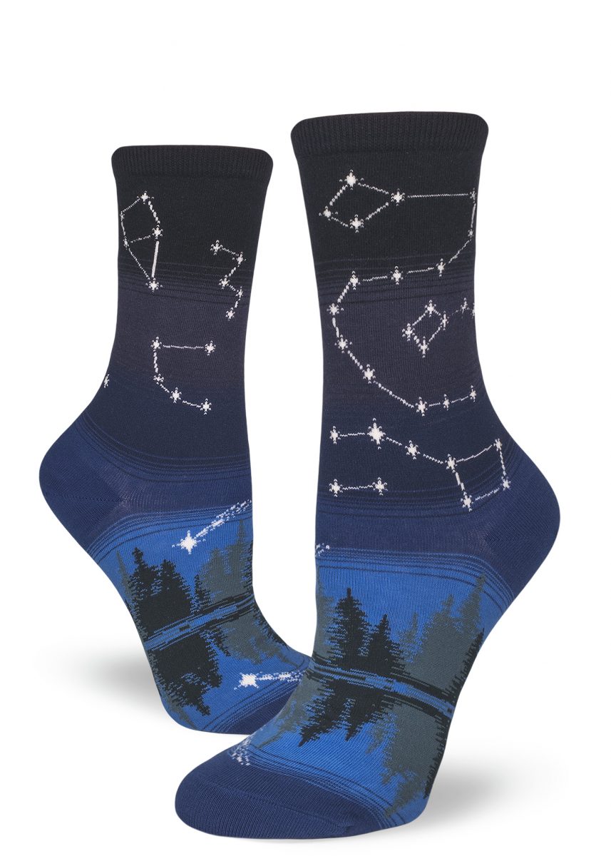 Constellations Crew Socks - Into The Blue