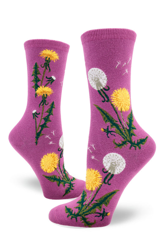 Dandelion Women's Crew Socks-Orchid