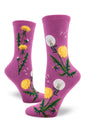 Dandelion Women's Crew Socks-Orchid