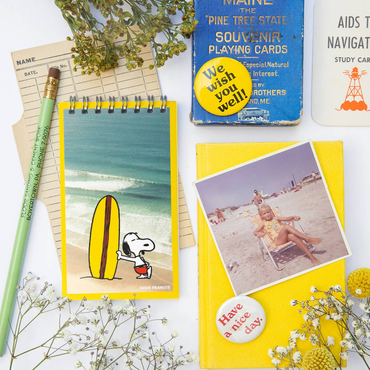 3P4 x Peanuts® - Snoopy Surf Mini Notebook