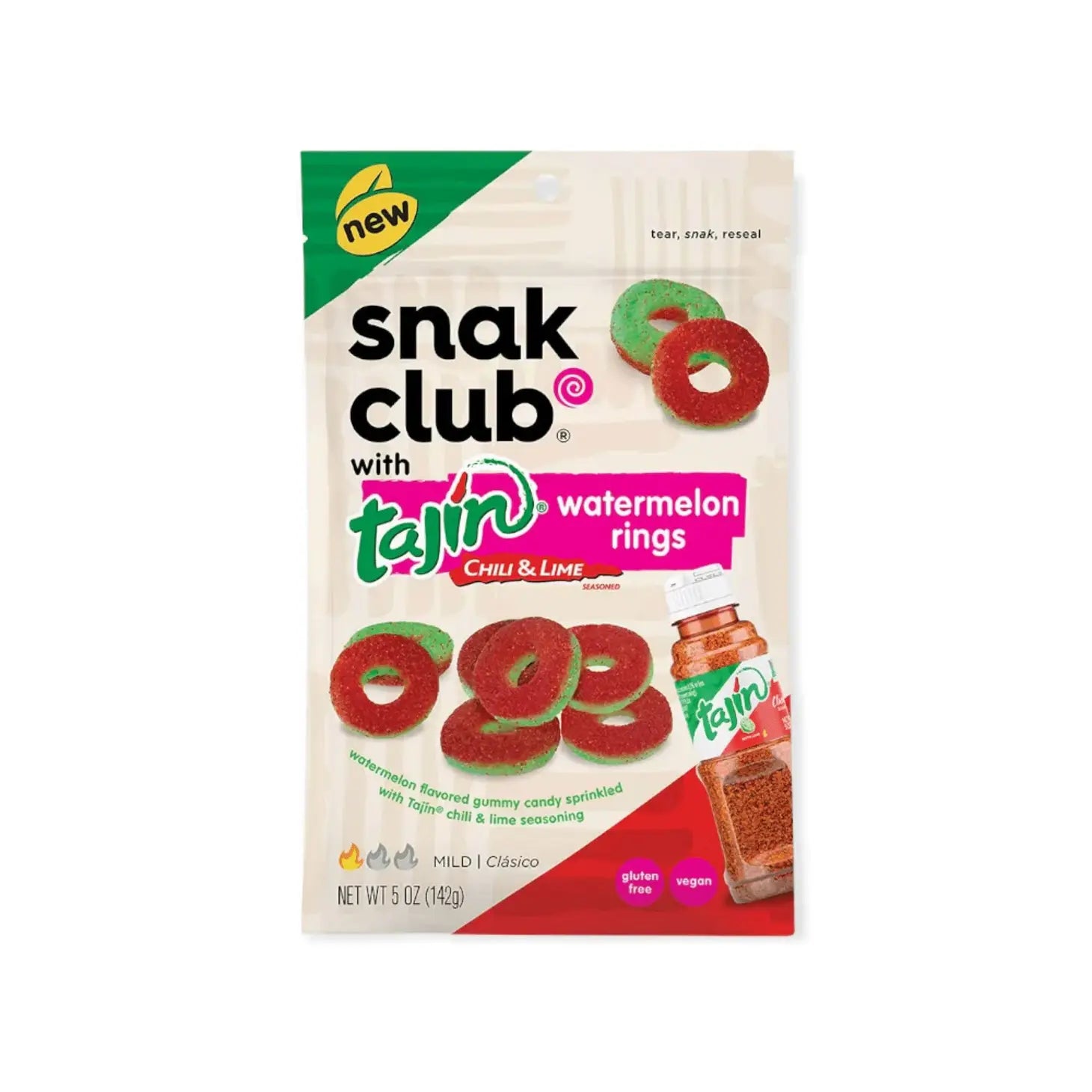Snak Club Tajin Chili & Lime Watermelon Rings - 5oz