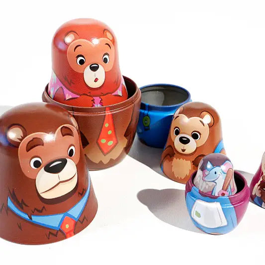 Goldilocks & The Three Bears Nesting Dolls Birch Hill Studio