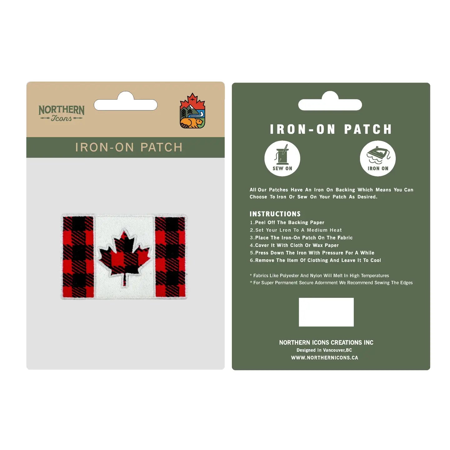 Buffalo Plaid Canada Patch