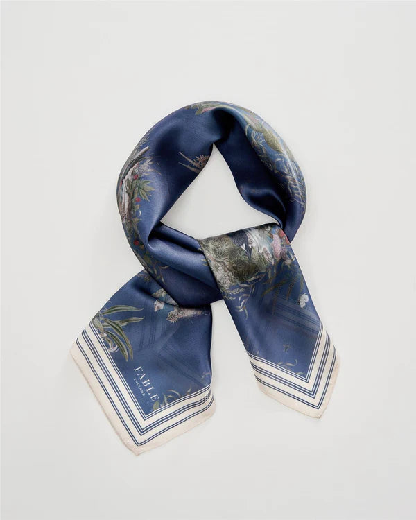Whispering Willows Navy Scarf