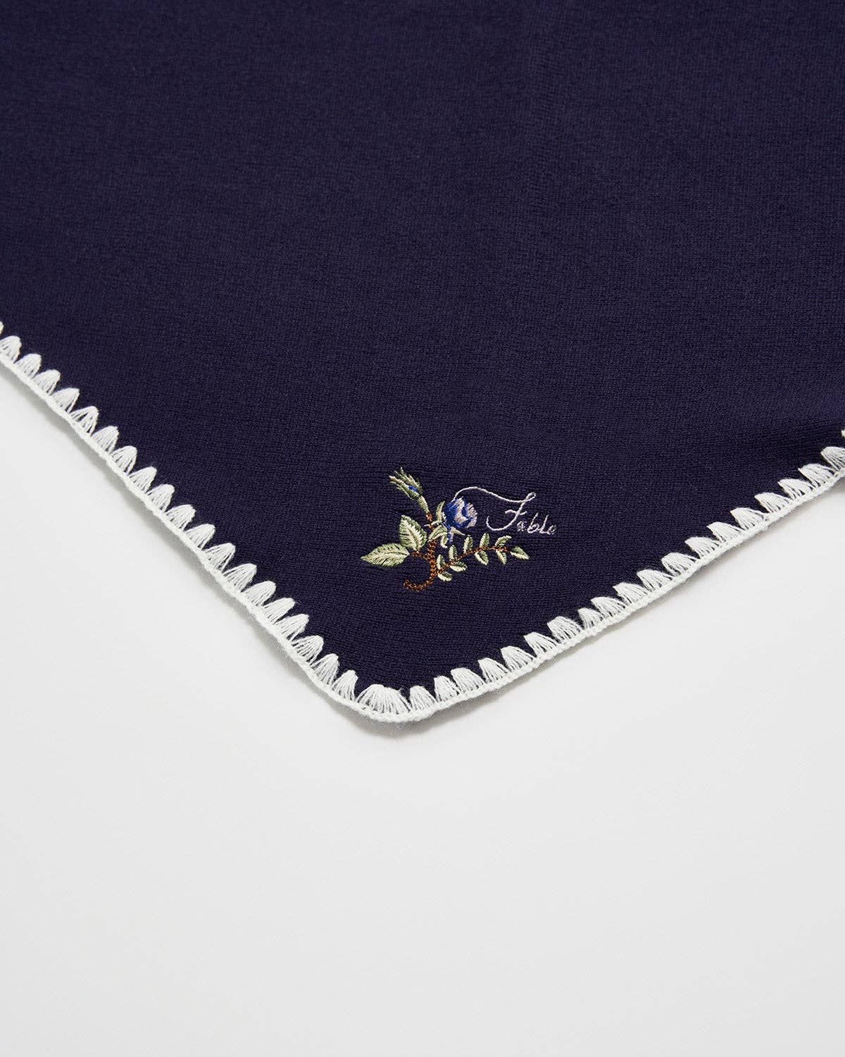 Dark Blue Knit Triangle Blanket