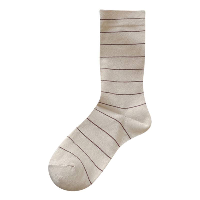 Simple Striped Soft Cotton Socks