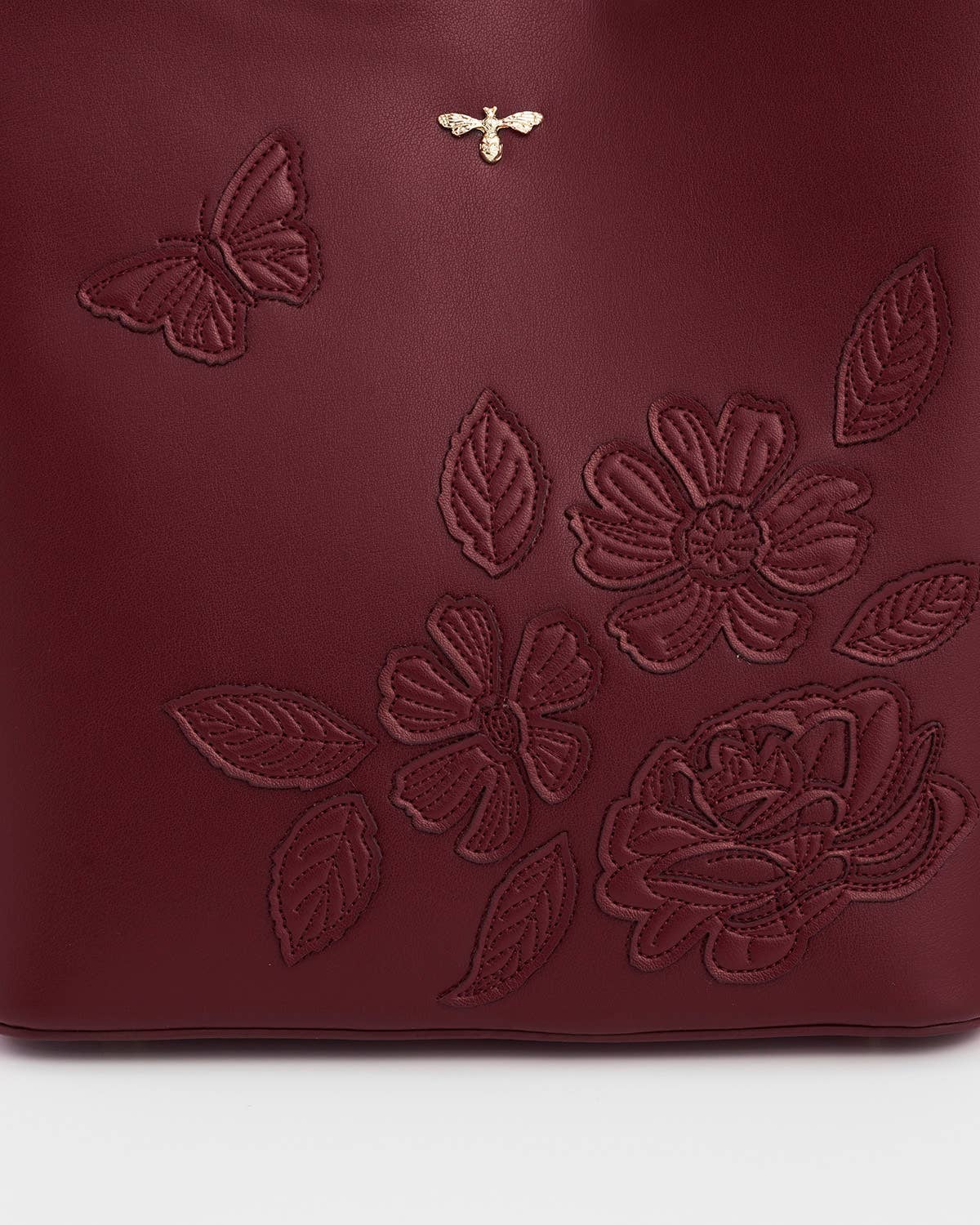 Margot Floral Applique Bucket Bag