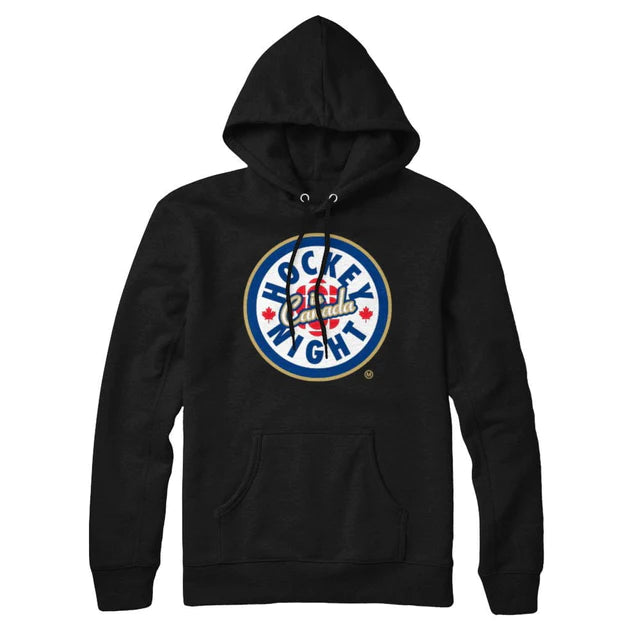 Hockey Night In Canada Black Hoodie with Full Colour Logo