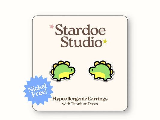 Dinosaur Stud Earrings