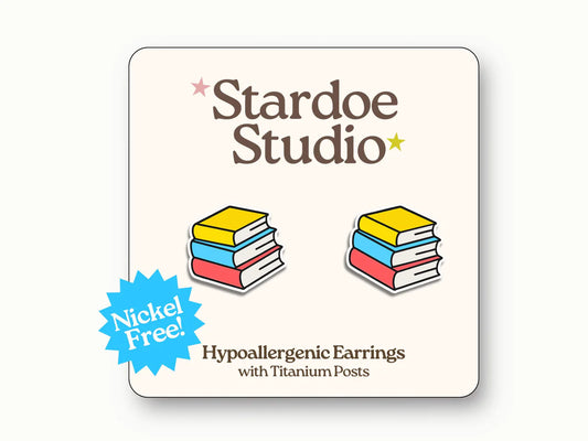 Book Stud Earrings