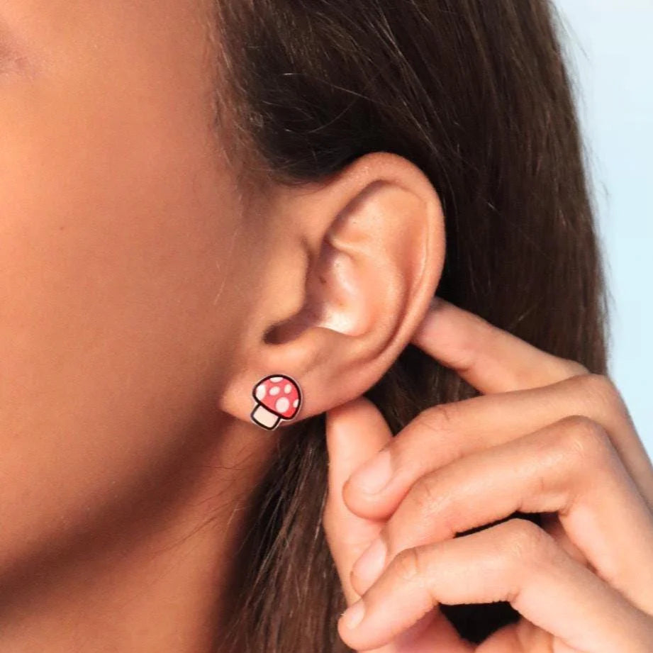 Mushroom Stud Earrings
