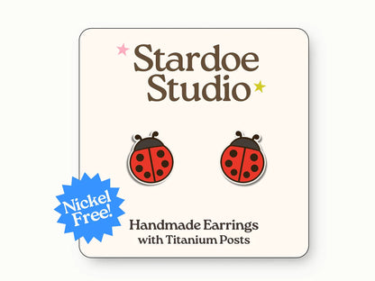 Ladybug Stud Earrings