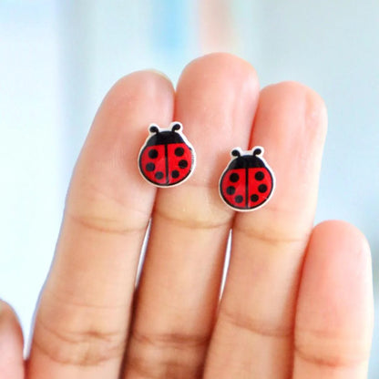 Ladybug Stud Earrings