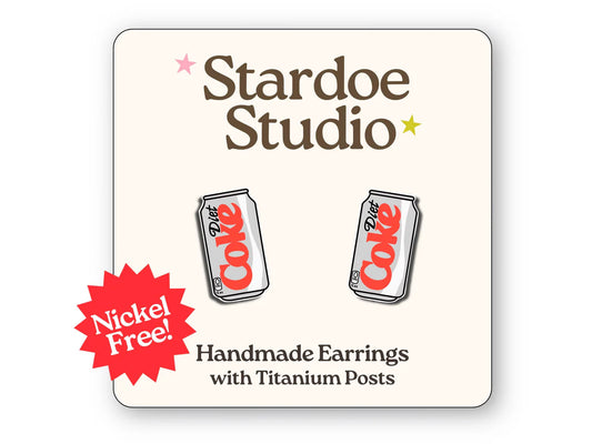 Diet Coke Stud Earrings