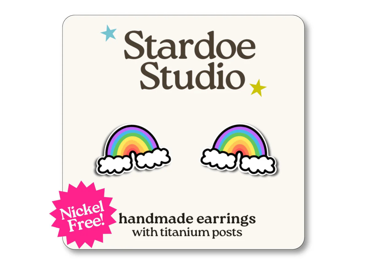 Rainbow Stud Earrings