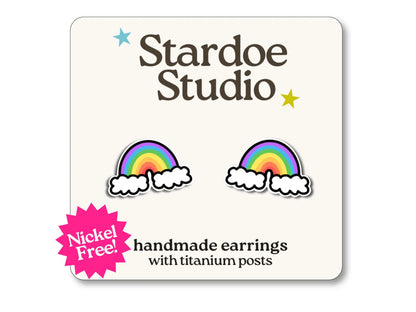 Rainbow Stud Earrings