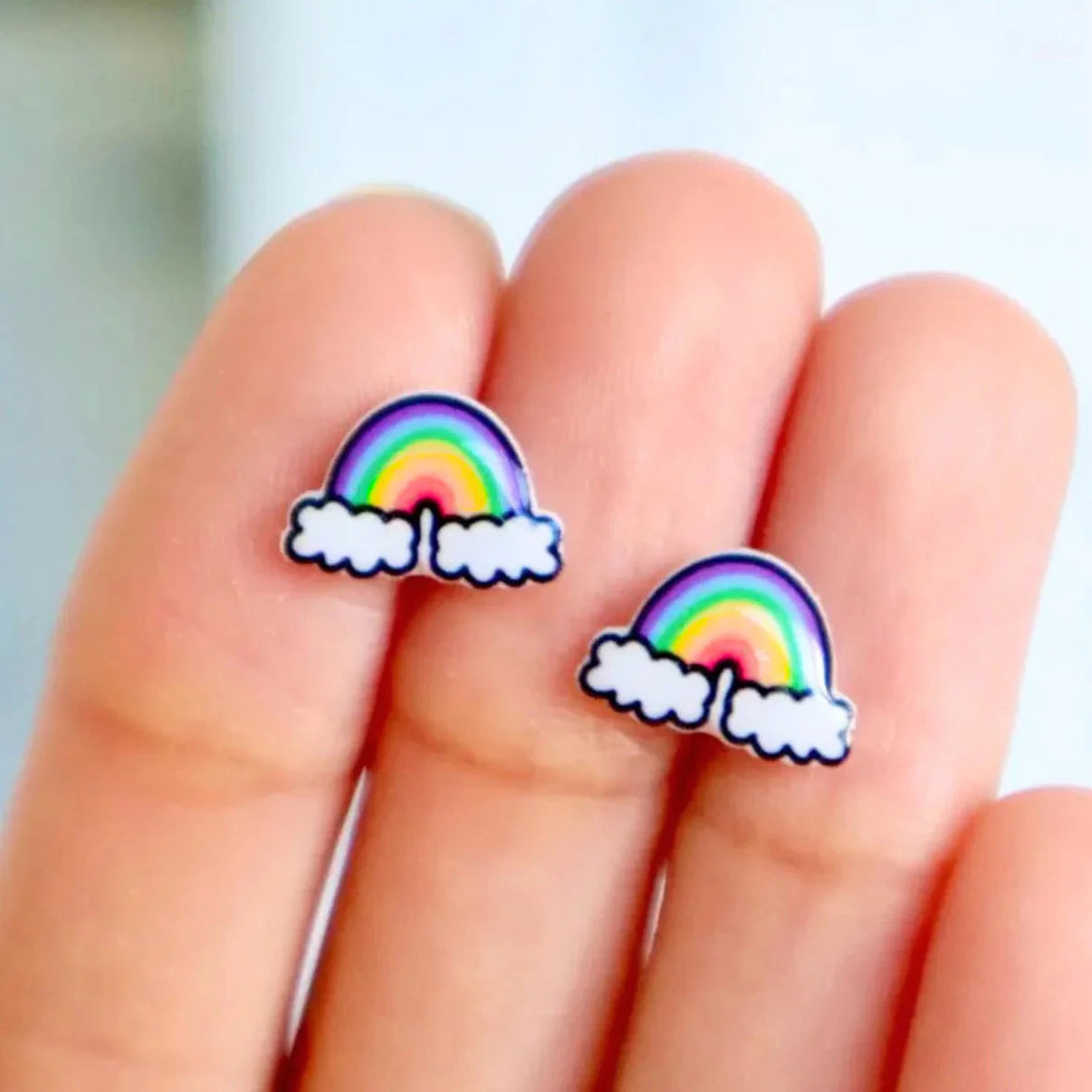 Rainbow Stud Earrings