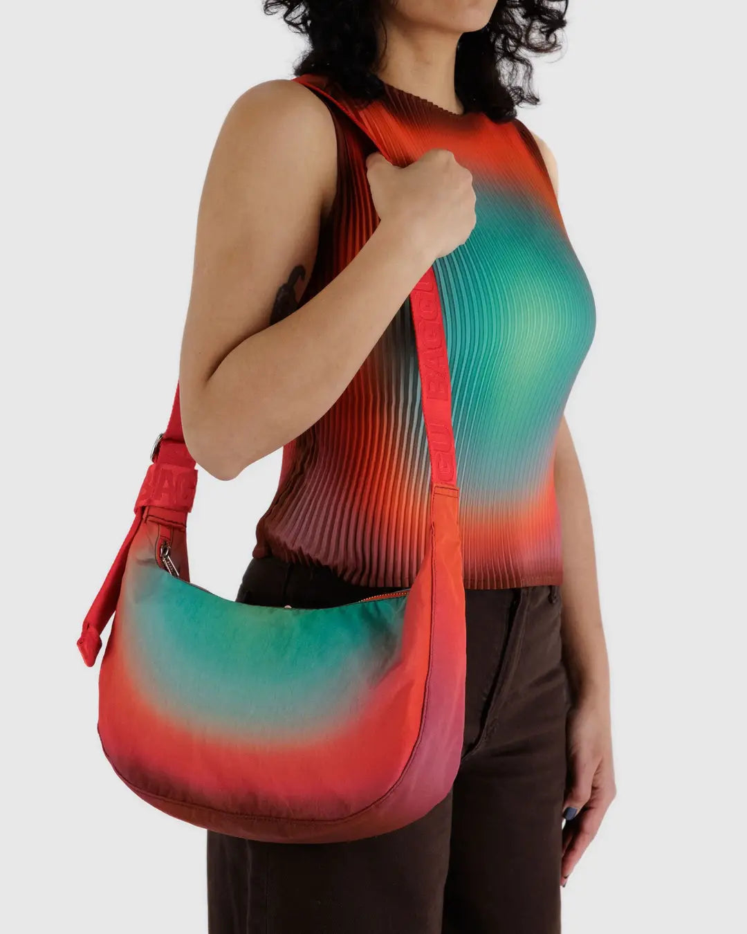 Medium Nylon Crescent Bag