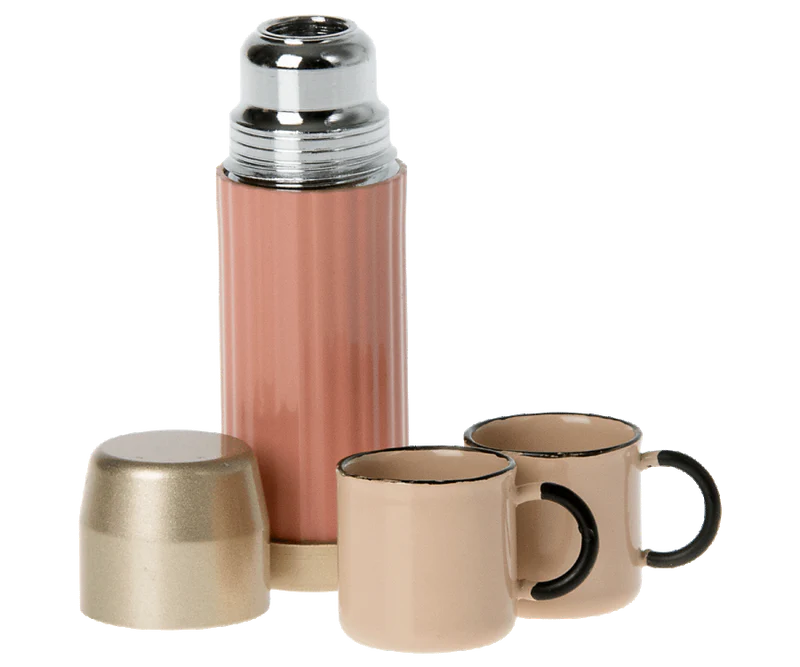 Thermos and Cups-Soft Coral