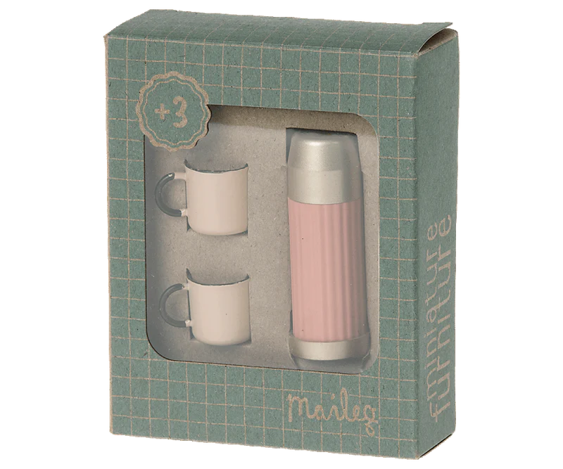Thermos and Cups-Soft Coral
