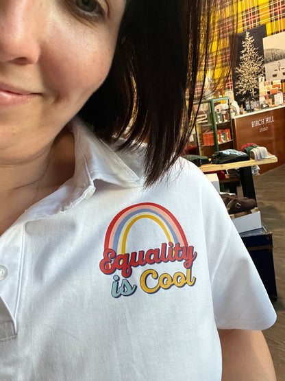 "Equality Is Cool" Collared Crop Tee
