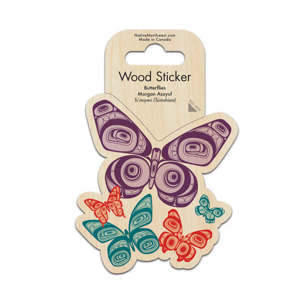 Wood Sticker - Butterflies by Morgan Asoyuf