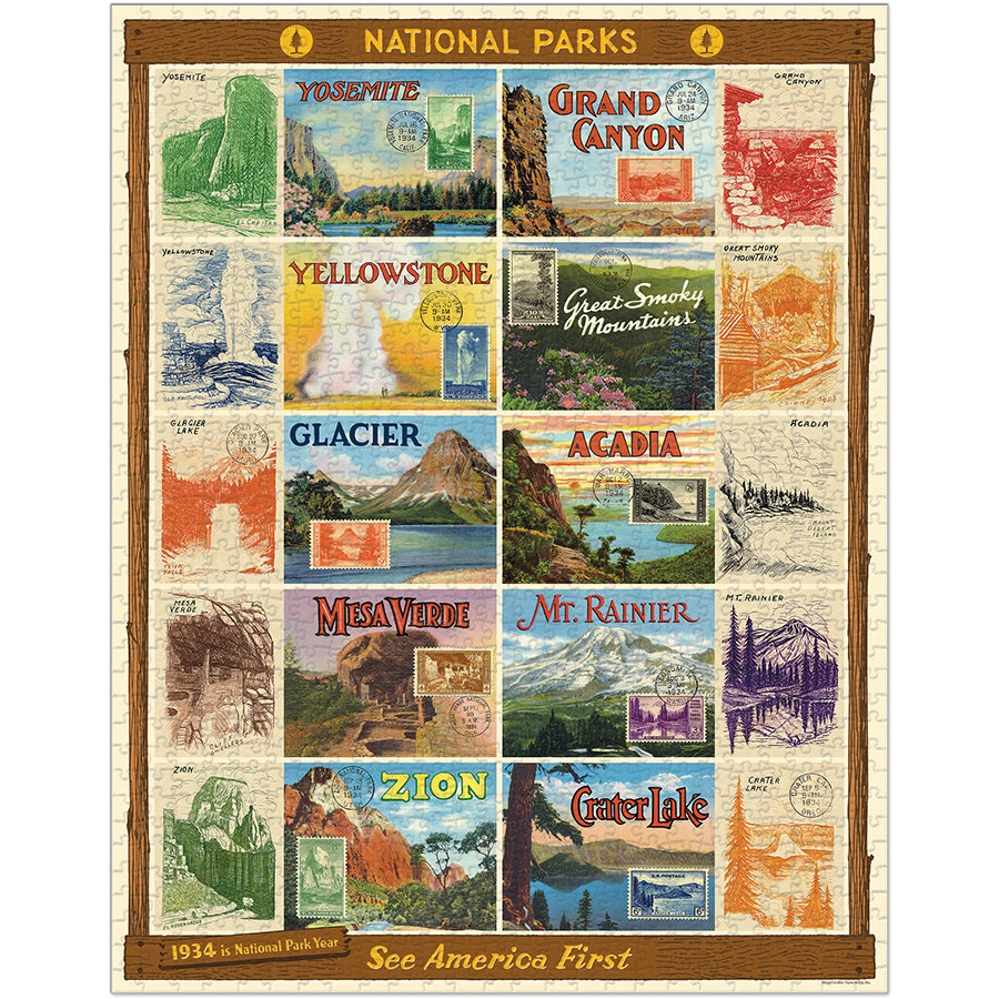 National Parks Red 1000 Piece Puzzle