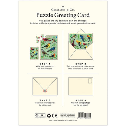 Bird Watching Puzzle Greeting Card