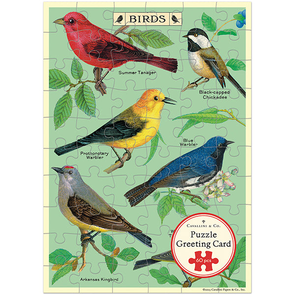 Bird Watching Puzzle Greeting Card