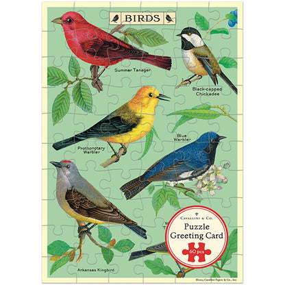 Bird Watching Puzzle Greeting Card