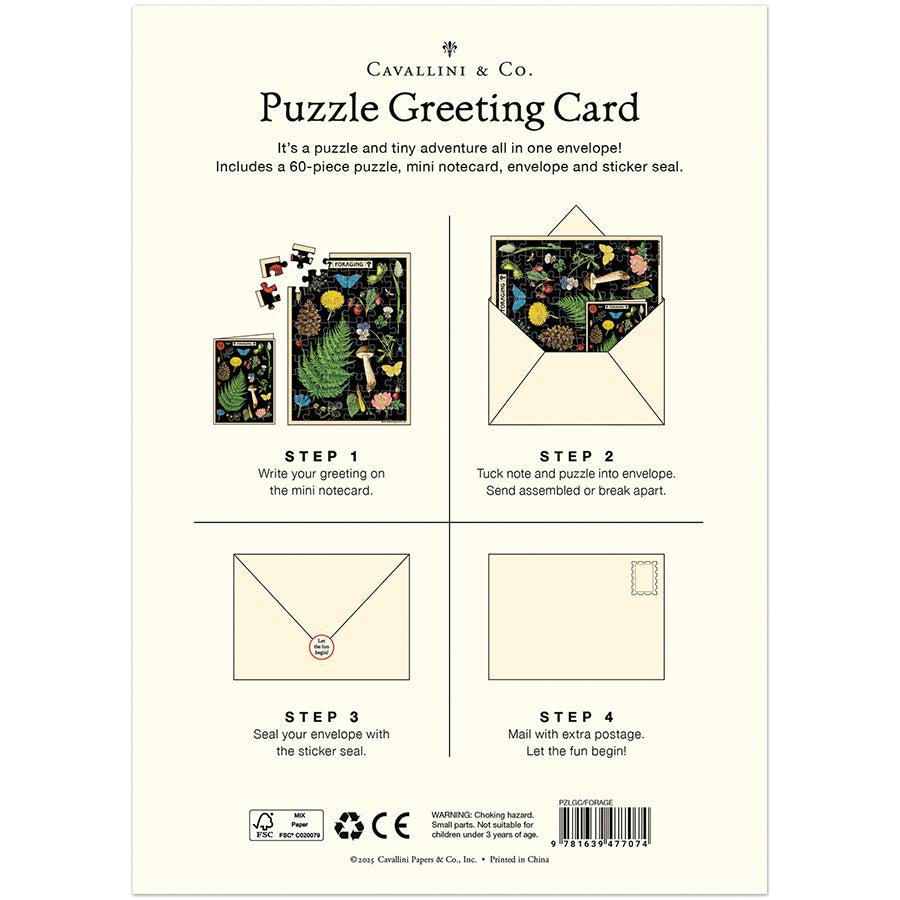 Foraging Puzzle Greeting Card