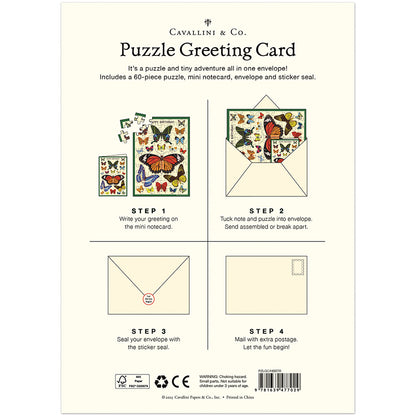 Happy Birthday Butterflies Puzzle Greeting Card