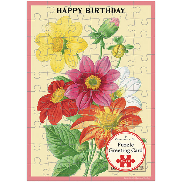 Language of Flowers Puzzle Greeting Card