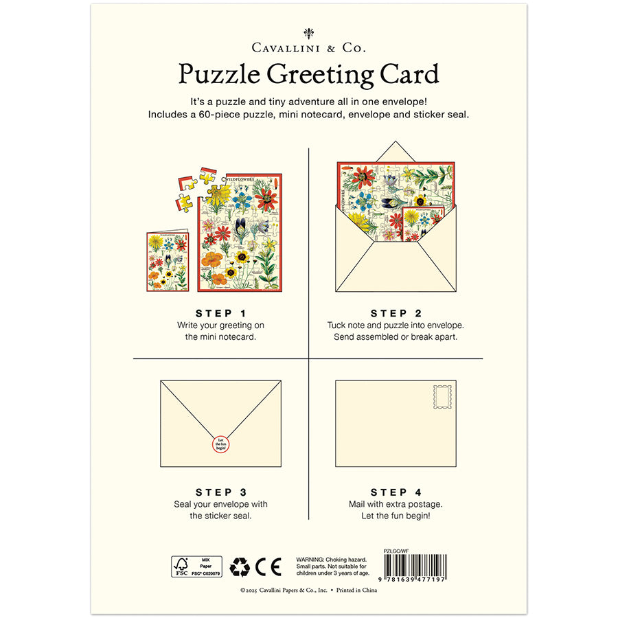 Wildflowers Puzzle Greeting Card