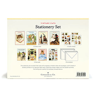 Vintage Cats Stationery Set