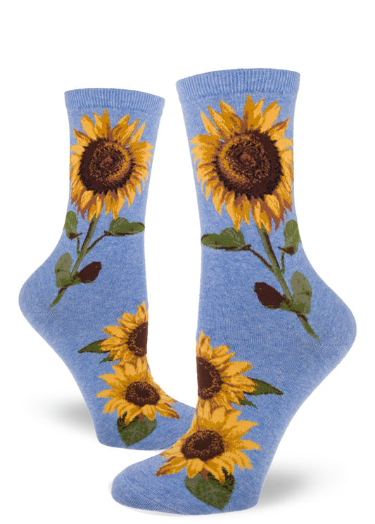Sunflower Women's Crew Socks-Heather Cornflower