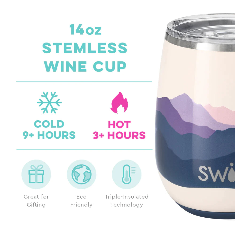 SWIG Stemless Wine Cup 14oz - Amethyst
